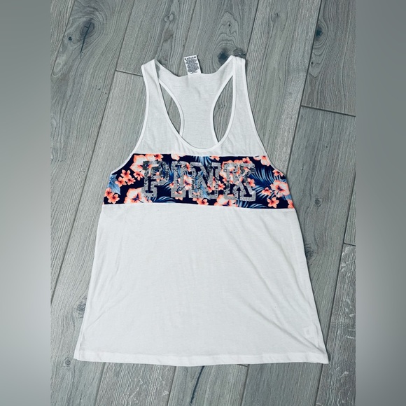 VS PINK Sequin Tropical Tank Top 🌺🌴 - Picture 3 of 10